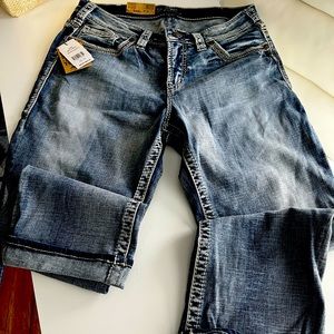 Silver jeans suki mid crop